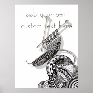 Poster Malha uma arte do Doodle