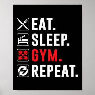 Poster Malhação Bodybuilding Comer Gym Repetir Engraçado