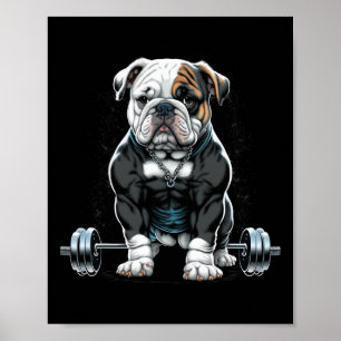 Poster Malhação de Diversão de Cachorro Gym Bulldog