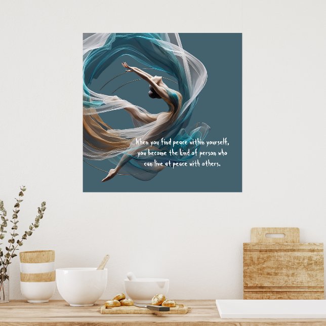 Poster Malhação de pilotos instrutores de ioga aérea voad (Cozinha)