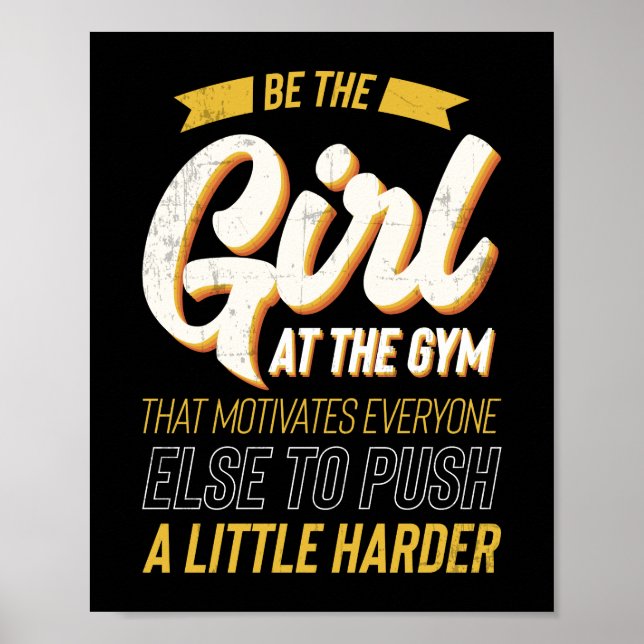 Poster Malhação Gym Workout Motivação Mulheres (Frente)
