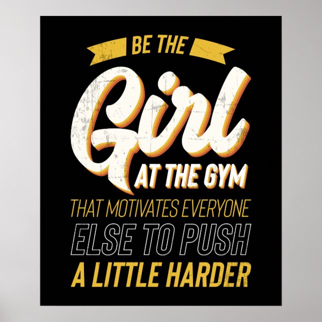 Poster Malhação Gym Workout Motivação Mulheres (Frente)