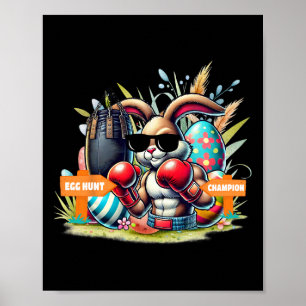 Poster Malhação Gym Workout Ovo Hunt Boxando Coelhinho de