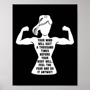 Poster Malhação Motivativa de Workout para as Mulheres em