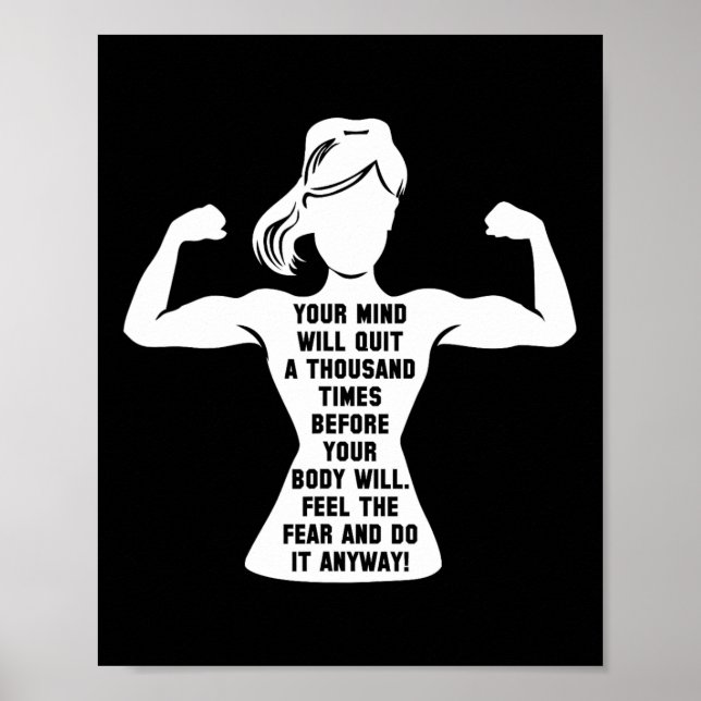 Poster Malhação Motivativa de Workout para as Mulheres em (Frente)