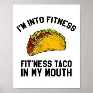 Poster Malhação Taco Funny Gym Mexicano Para Taco Lover