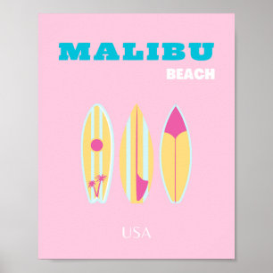Poster Malibu, Praia Malibu, Papoilas, Garota de Papoila,