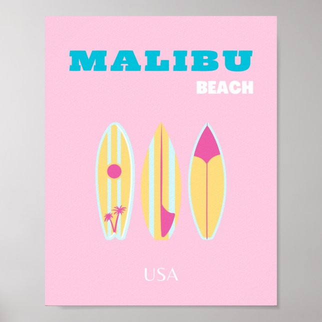 Poster Malibu, Praia Malibu, Papoilas, Garota de Papoila, (Frente)