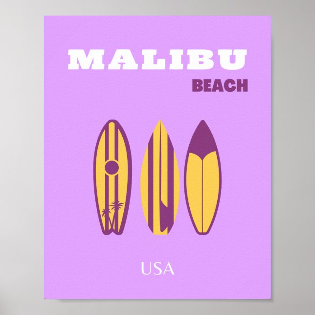 Poster Malibu, Praia Malibu, Papoilas, Garota de Papoila, (Frente)