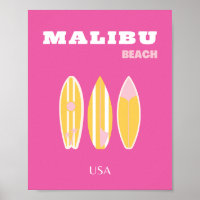 Malibu, praia Malibu, Viagem Art, Pré-ppy, rosa