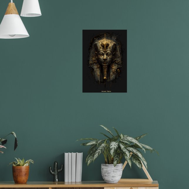 Poster Malícia Antiga Faraó Egípcio Preto (Sala de Estar 1)