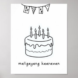 Poster Maligayang Kaarawan Filipino Birthday Gift Impress