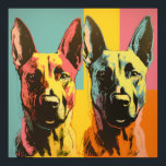 Poster Malinois POP ART 2<br><div class="desc">O gráfico retrata um cão Malinois em estilo de pop,  captando sua energia e carisma através de cores ousadas</div>