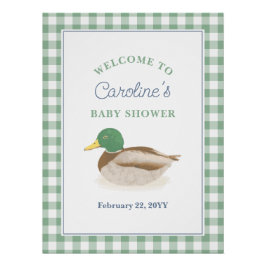 Pôster Mallard Duck Duckling Country Caça Chá de fraldas