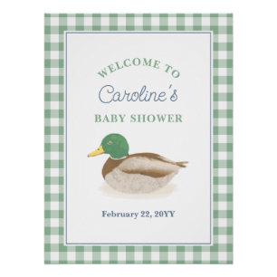 Pôster Mallard Duck Duckling Country Caça Chá de fraldas