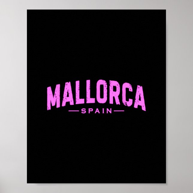 Poster Mallorca Spain Balearic Islands Vacation Summer Be (Frente)