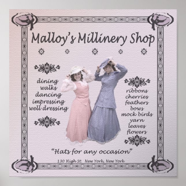 Poster Malloy's Millinery Shop (Frente)