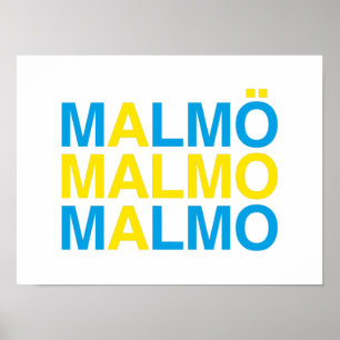 Poster MALMO Bandeira Sueca