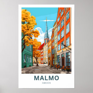 Poster Malmo Suécia Travel Print