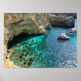 Poster Malta Água Turquesa da Lagoa Azul Comino