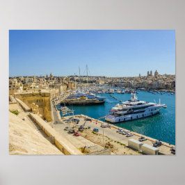 Poster Malta Birgu Frente Marítima Forte de São Ângelo Vi