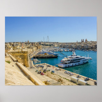 Poster Malta Birgu Frente Marítima Forte de São Ângelo Vi