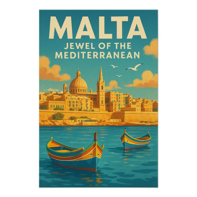 PÔSTER MALTA – JOIA DO MEDITERRÂNEO (Frente)