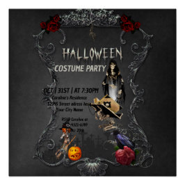 Pôster Malva e coroa esqueletos