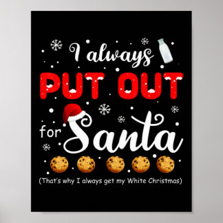 Poster Malvado Eu Sempre Pus Fora Para Papais noeis Tee X
