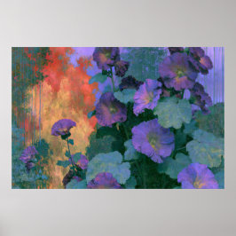 Poster Malvariscos em Impressionismo Ousado Violeta