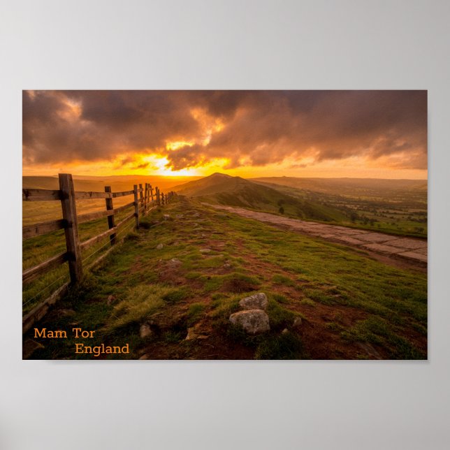 Poster Mam Tor - Inglaterra (Frente)