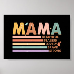 Poster Mama Bonita E Corajosa Forte
