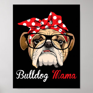 Poster Mama Buldogue Inglesa Para Amantes De Buldogue
