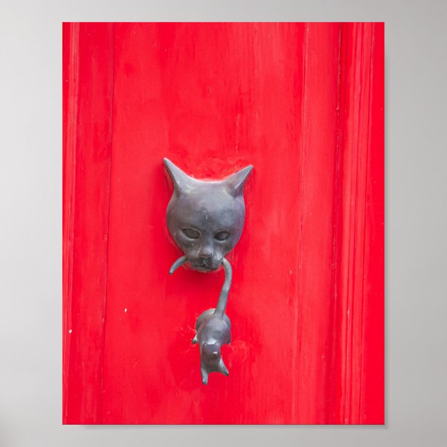 Poster 🐈 Mama Cat Knock, Knock! ❤️ (Frente)