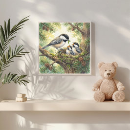 Poster Mama Chickadee e Viveiro dos Filhotes