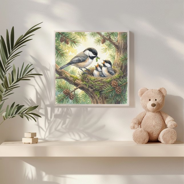 Poster Mama Chickadee e Viveiro dos Filhotes (Criador carregado)