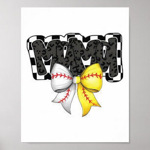 Poster Mama Coquette Game Day Bysebyll Softbyll Cheer