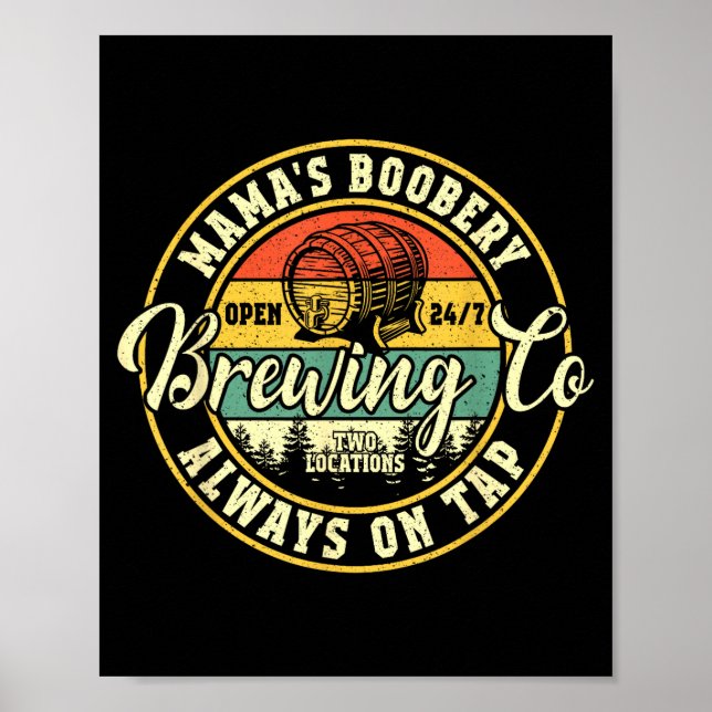 Poster Mama Ery Breastfeeding Brewery New Mom Brewing Co  (Frente)