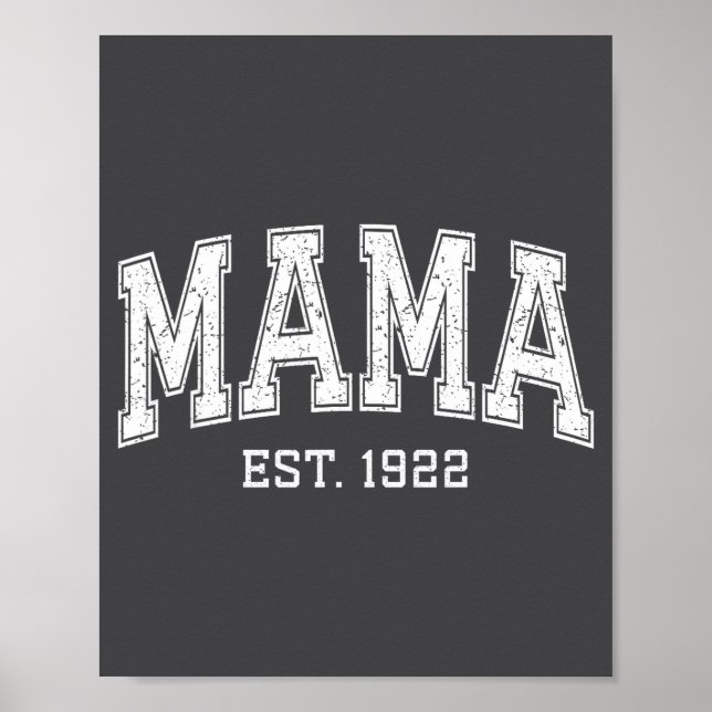 Poster Mama Est 1922 Mom D Mothers Day Ized  (Frente)