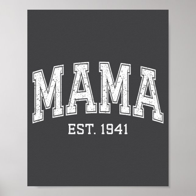 Poster Mama Est 1941 Mom D Mothers Day Ized  (Frente)