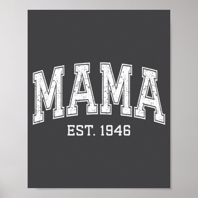 Poster Mama Est 1946 Mom D Mothers Day Ized  (Frente)