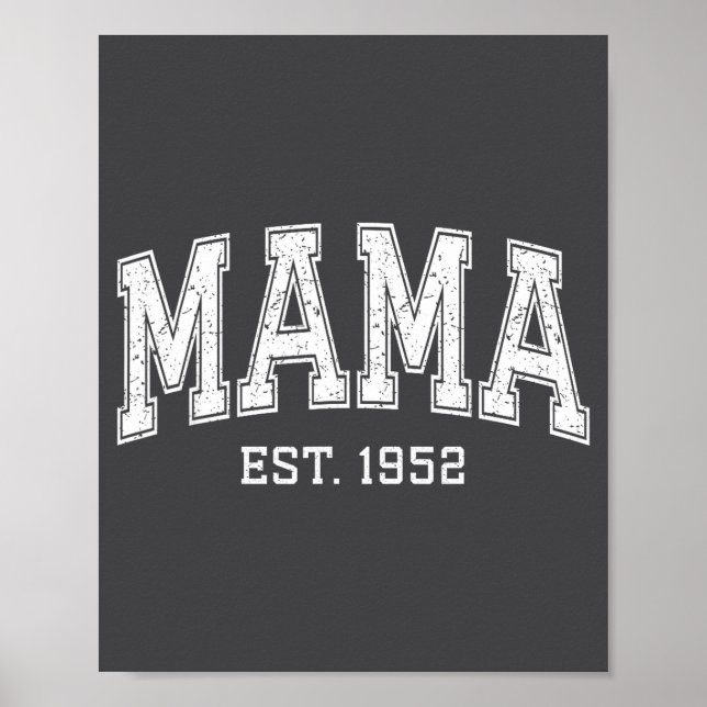 Poster Mama Est 1952 Mom D Mothers Day Ized  (Frente)
