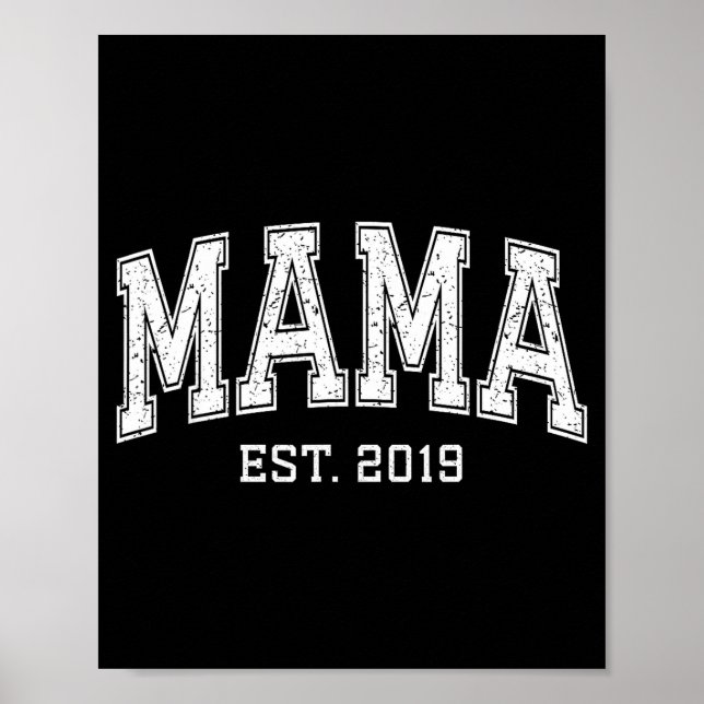 Poster Mama Est 2019 Mom D Mothers Day Ized  (Frente)