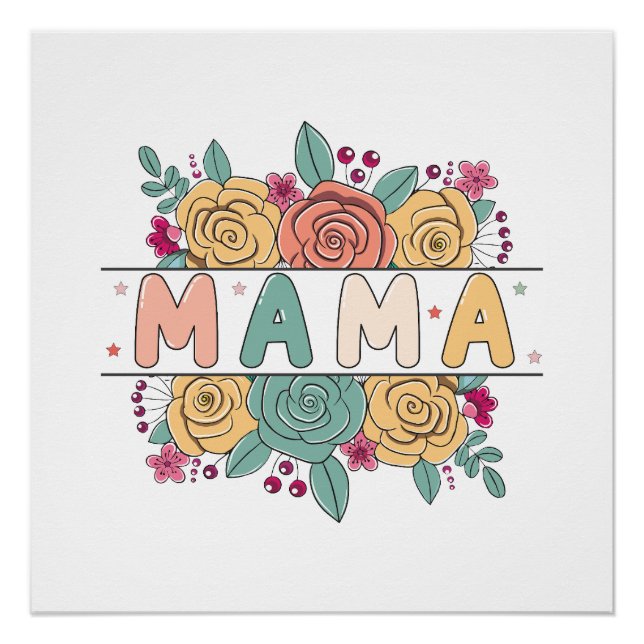 Pôster Mama Flower (Frente)