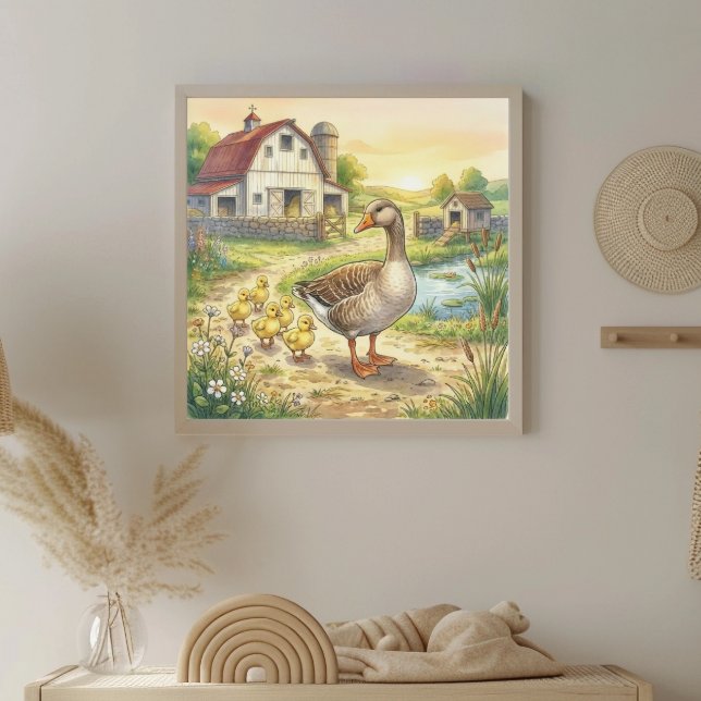 Poster Mama Gansa e Ninhada de Gansinhos (Criador carregado)