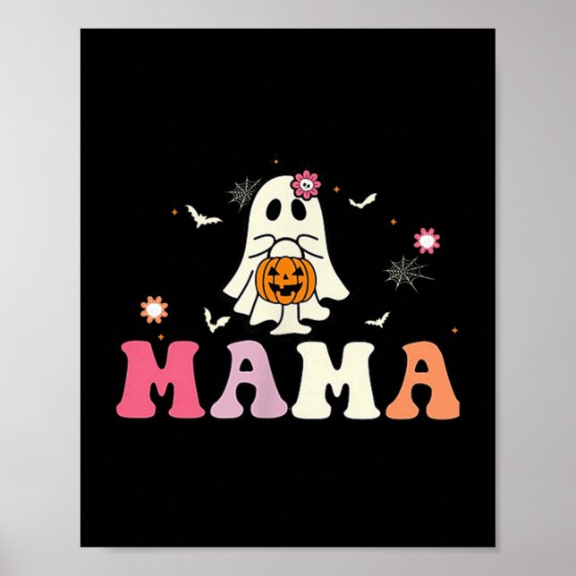 Poster Mama Ghost Boo One Soky Mama First Halloween Birth (Frente)