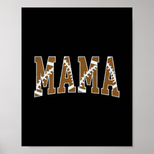 Poster Mama Mãe Touchdown Futebol Americano Dia de Jogo O