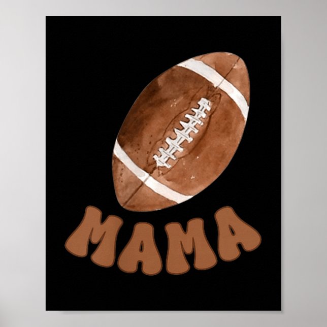 Poster Mama Of The 1 Year Old Football First Birthday Boy (Frente)