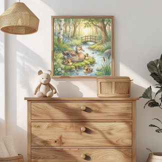 Poster Mama Pata e Patinhos Berçário