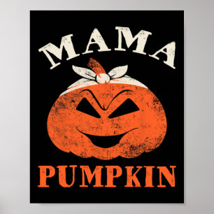 Poster Mama Pumpkin Matching Family Halloween